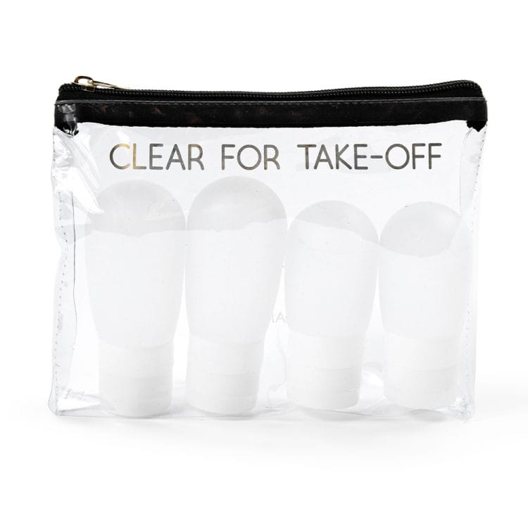 8PC Black Silicone Travel Bottle Set