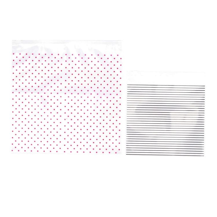 12PC Fuchsia Resealable Bags
