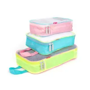 3PC Pastel Mesh Packing Cubes