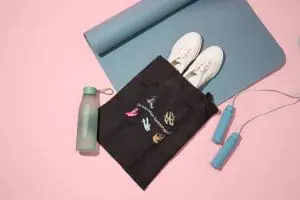 Shoe storage bag for the gym