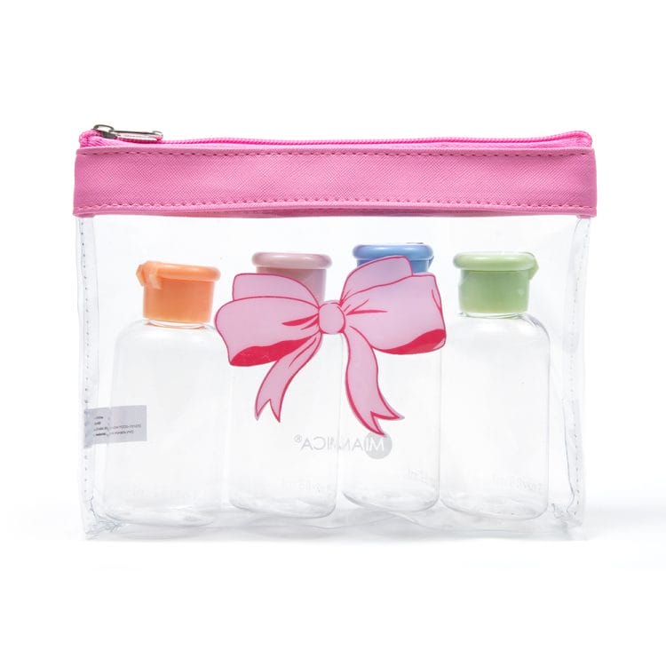 8PC Flip Top Travel Bottle Set - Statement Bows