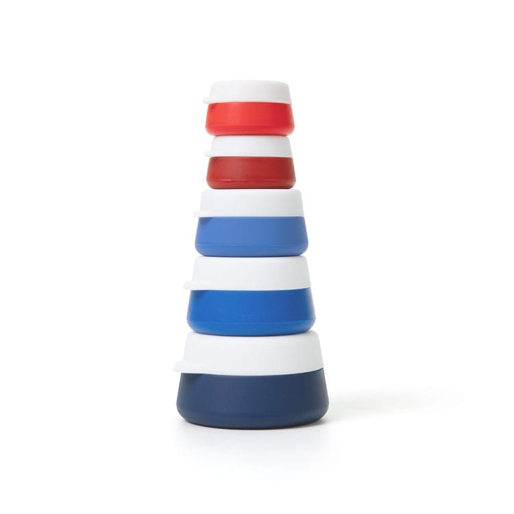 5PC Silicone Reusable Jar Set - See the World
