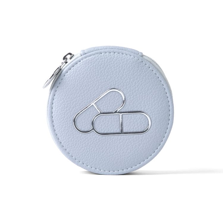 Slate Blue Round Pill Case