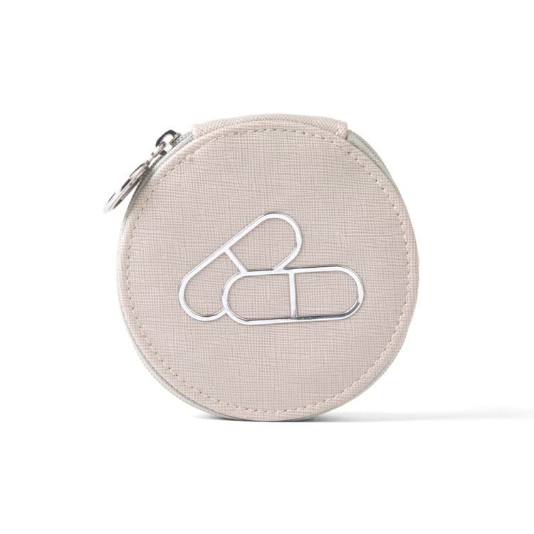 Khaki Round Pill Case