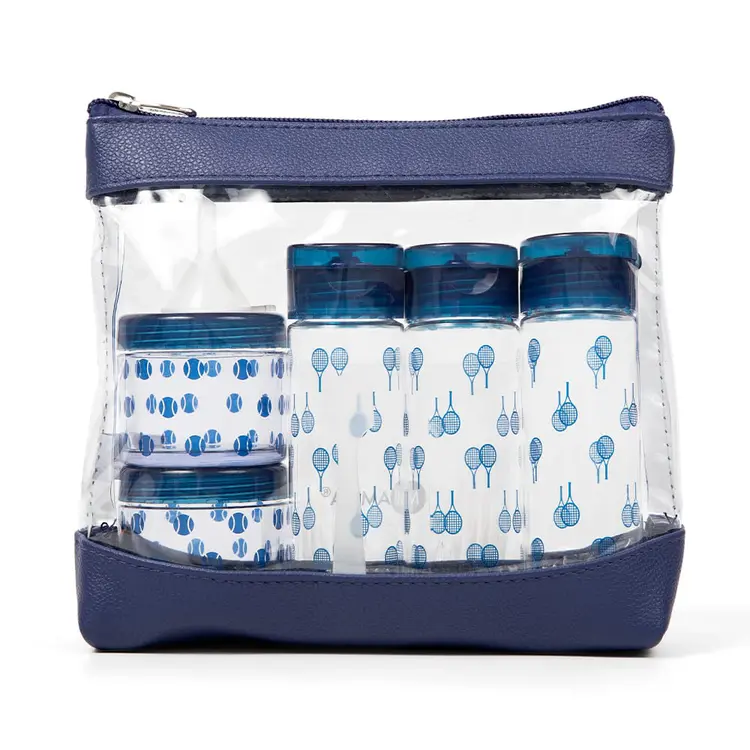 9PC Cylinder Travel Bottle Set - Tennis