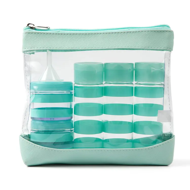 9PC Stripe Cylinder Travel Bottle Set - Pickleball