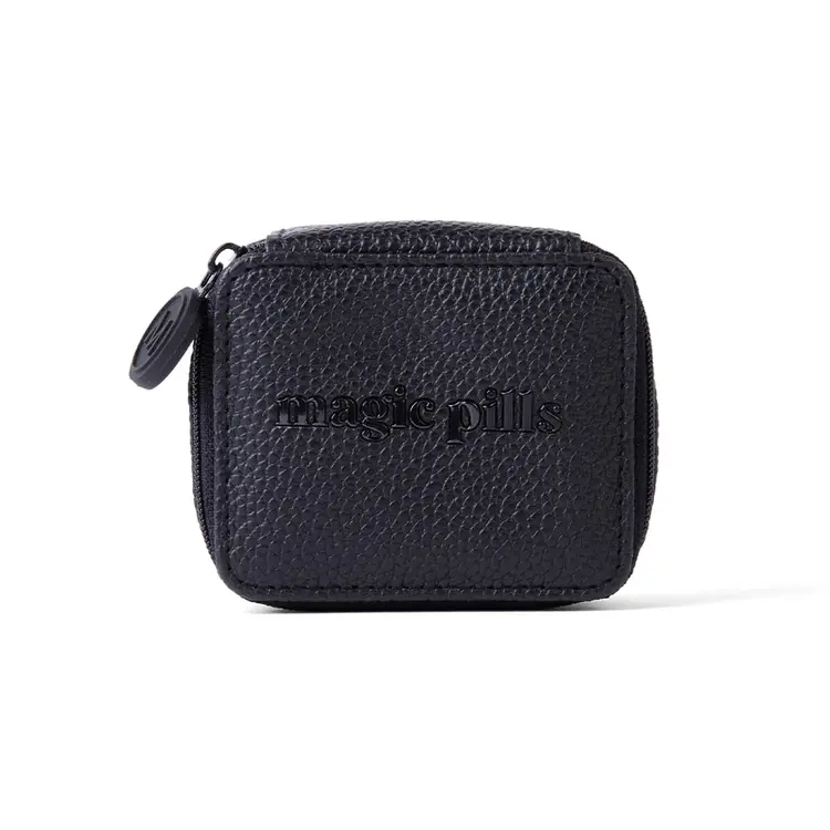 Black Pebbled Pill Case