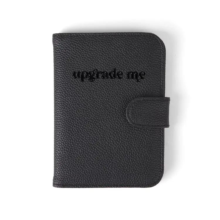 Black Pebbled Passport Case
