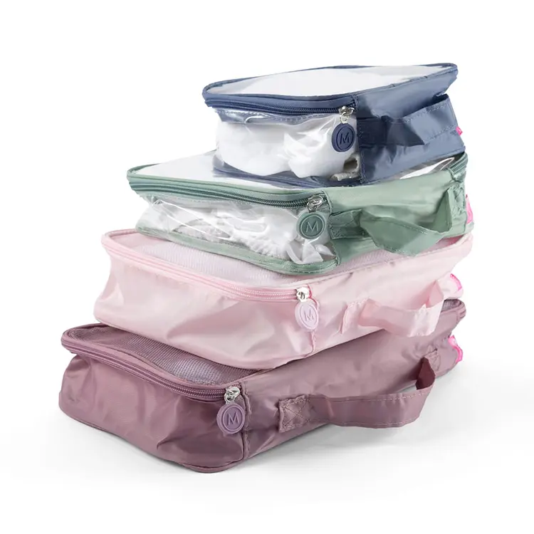 4PC Mesh/Clear Packing Cubes